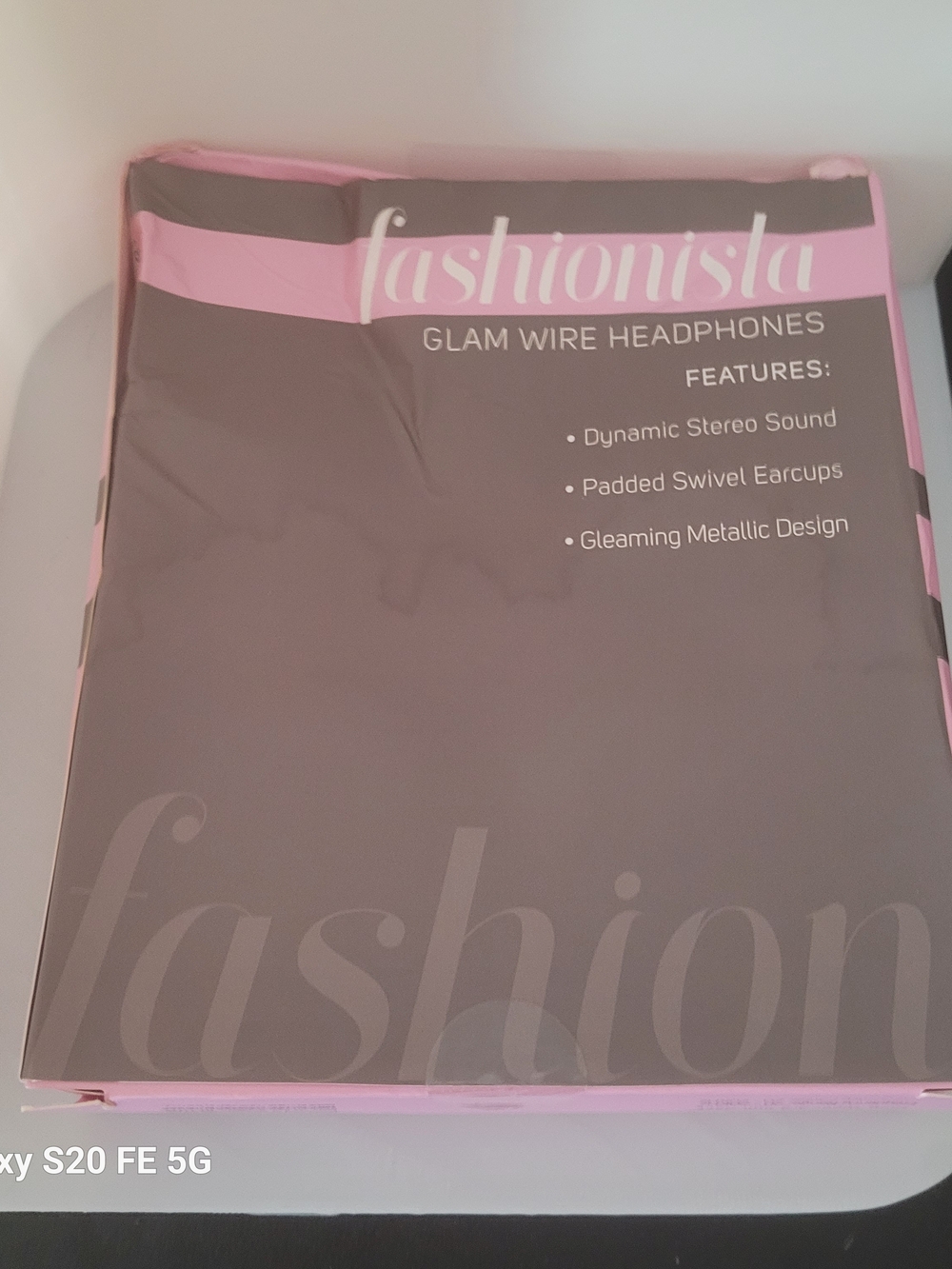 Fashionista Glam Wire Headphones - Pink Marble - Picture 2 of 2